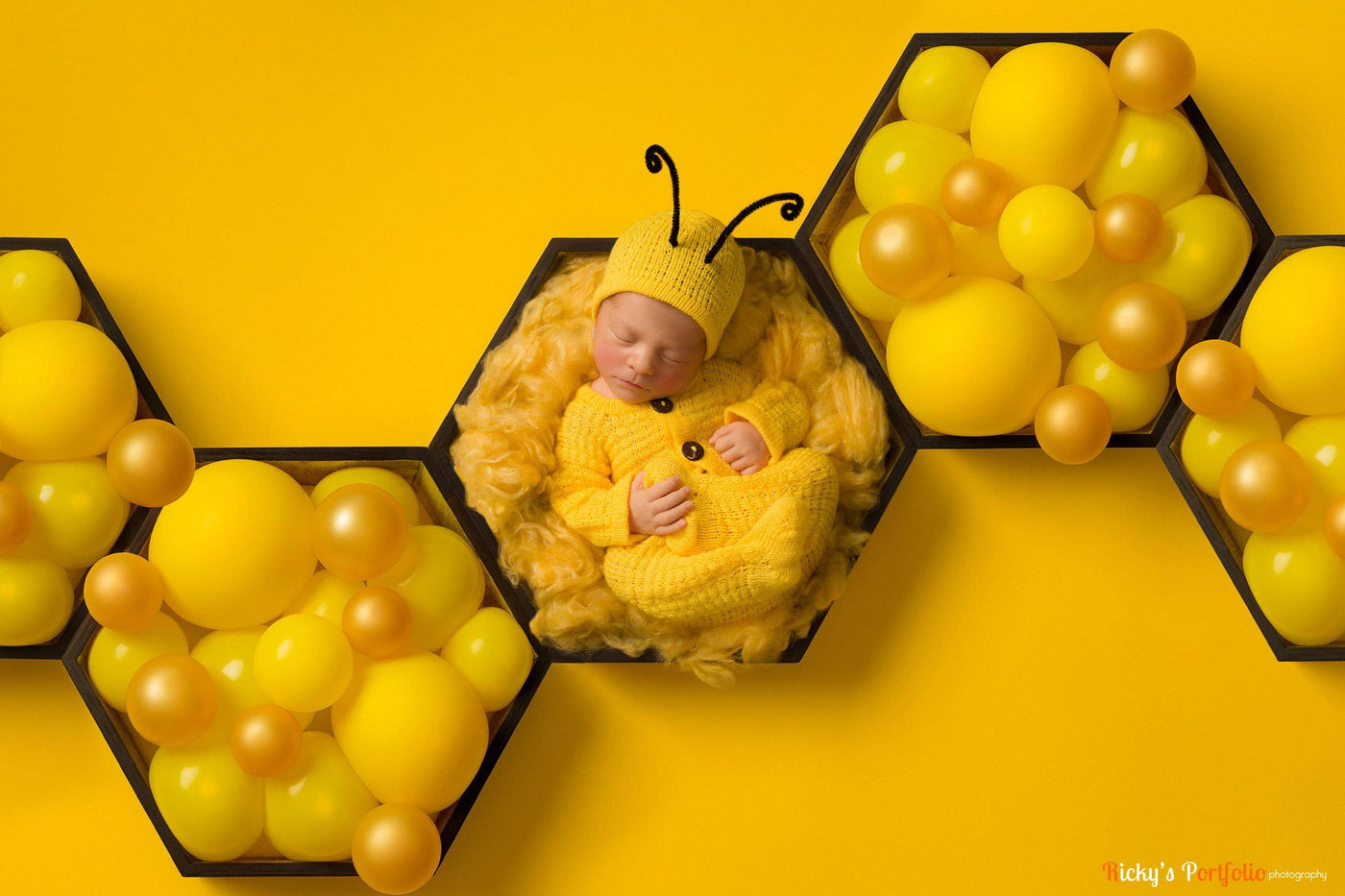 Sunflower Yellow Newborn Fluff Cloud Basket Filler Nest Stuffer - Beautiful Photo Props