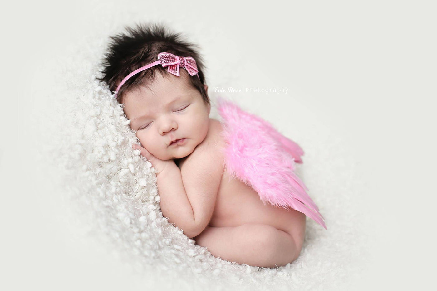 Bubblegum Pink Feather Angel Wings Newborn Baby Photo Prop - Beautiful Photo Props