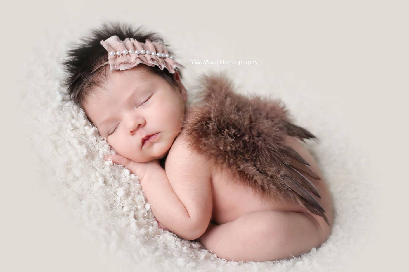 Brown Feather Angel Wings Newborn Baby Photo Prop - Beautiful Photo Props