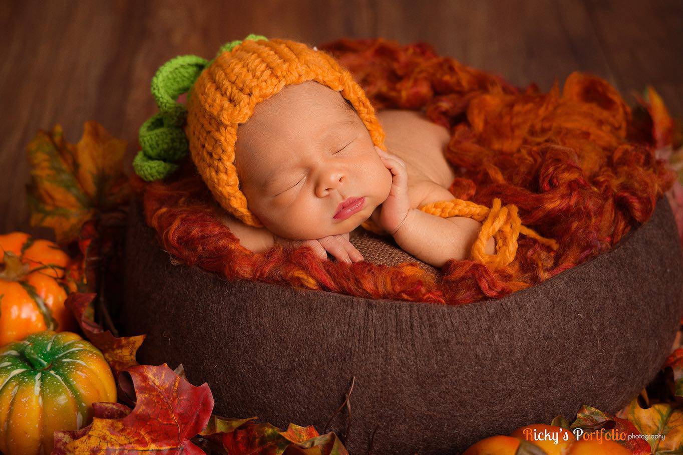 Rust Orange Newborn Fluff Cloud Basket Filler Nest Stuffer - Beautiful Photo Props