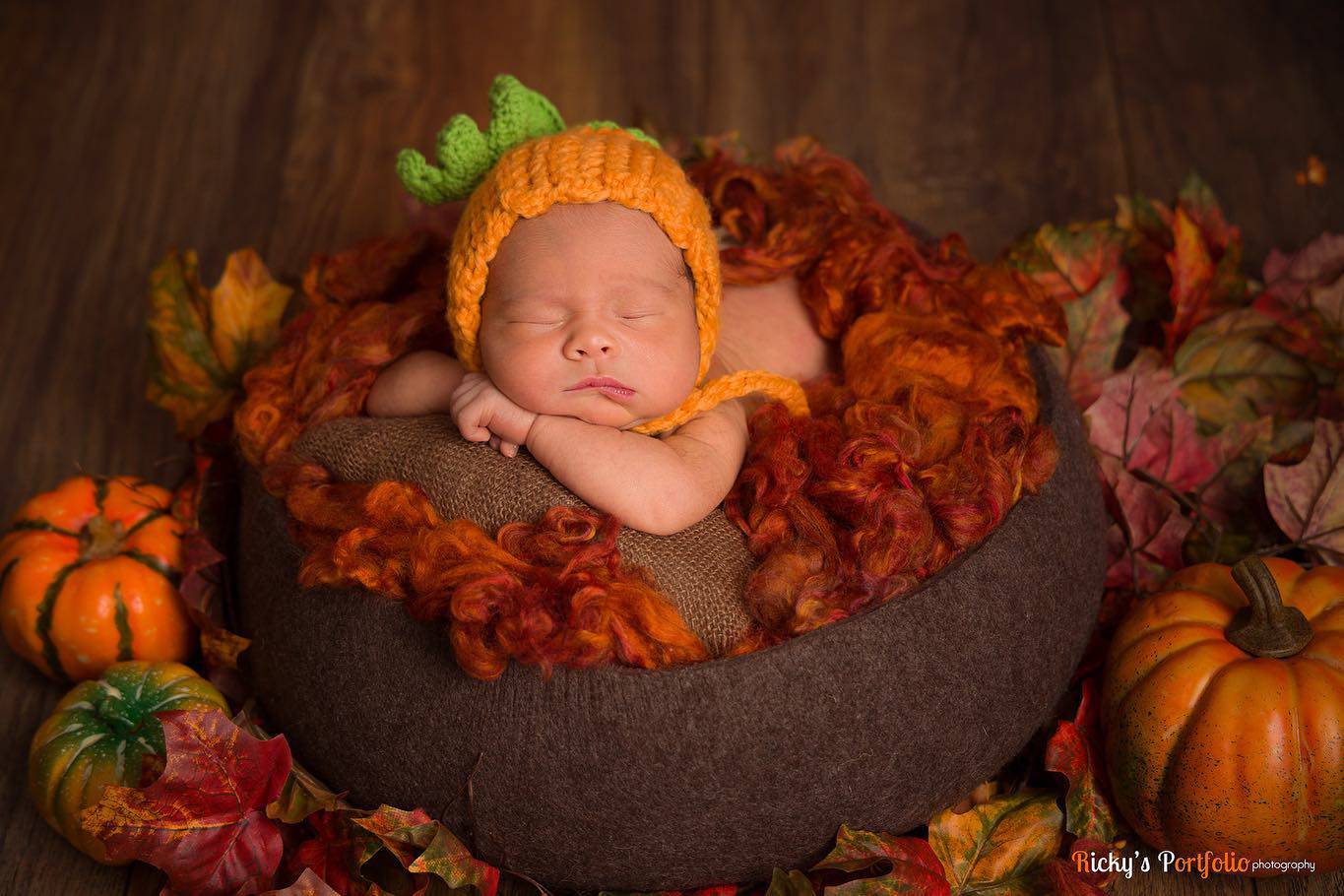 Rust Orange Newborn Fluff Cloud Basket Filler Nest Stuffer - Beautiful Photo Props