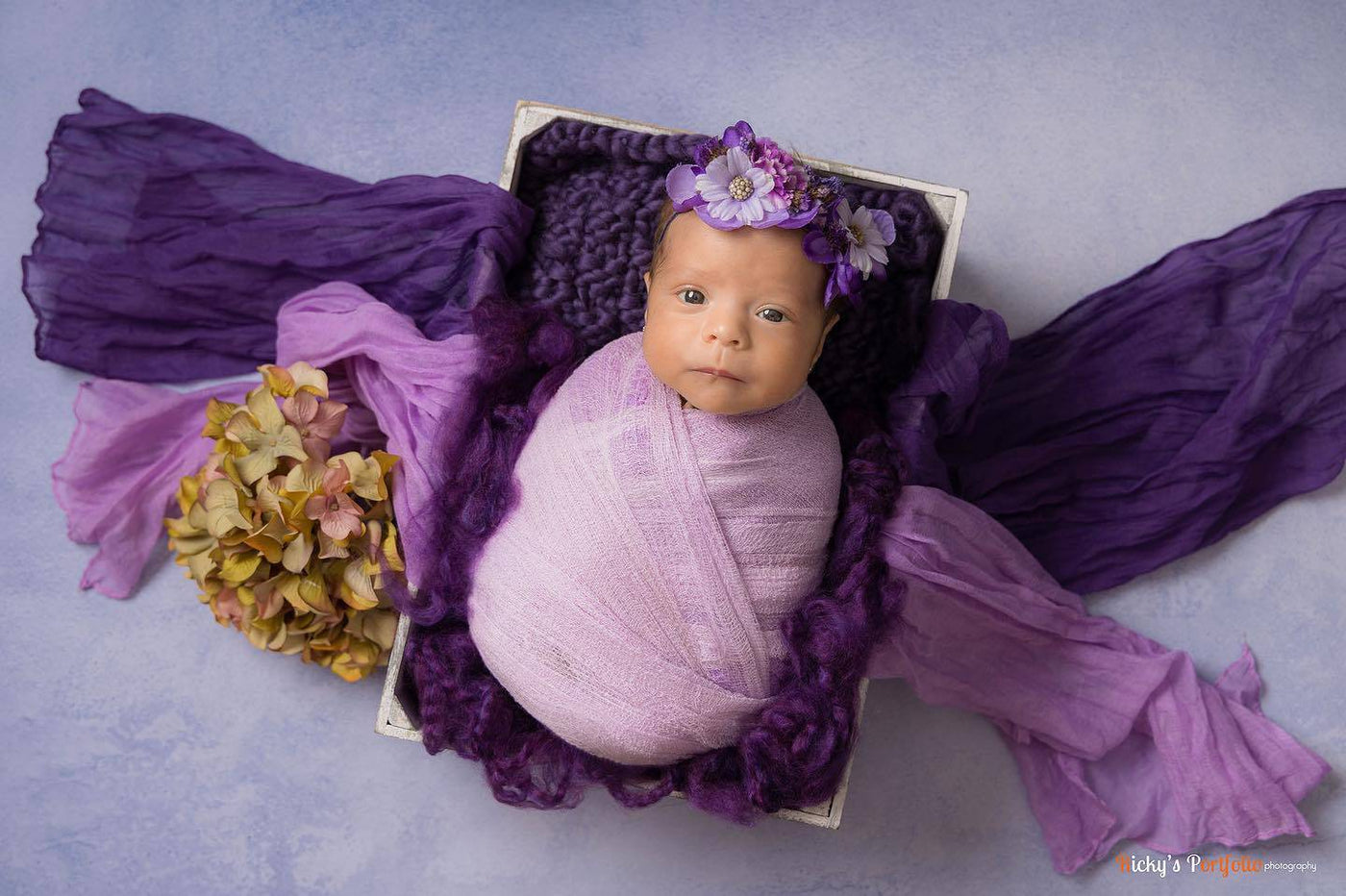 Purple Newborn Fluff Cloud Basket Filler Nest Stuffer - Beautiful Photo Props
