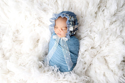 Denim Blue Cheesecloth Baby Wrap Cheese Cloth Fabric - Beautiful Photo Props