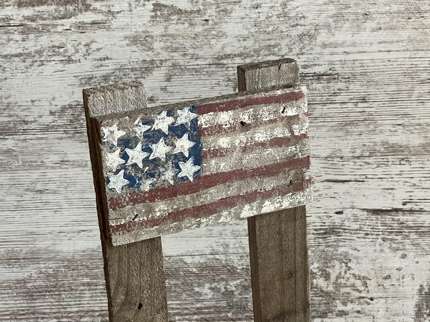 Stars and Stripes Americana Wooden Posing Stool Newborn Prop - Beautiful Photo Props