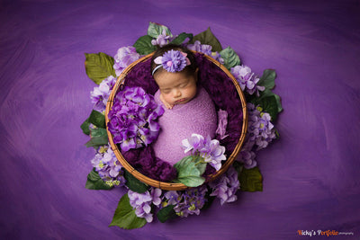 Purple Newborn Fluff Cloud Basket Filler Nest Stuffer - Beautiful Photo Props