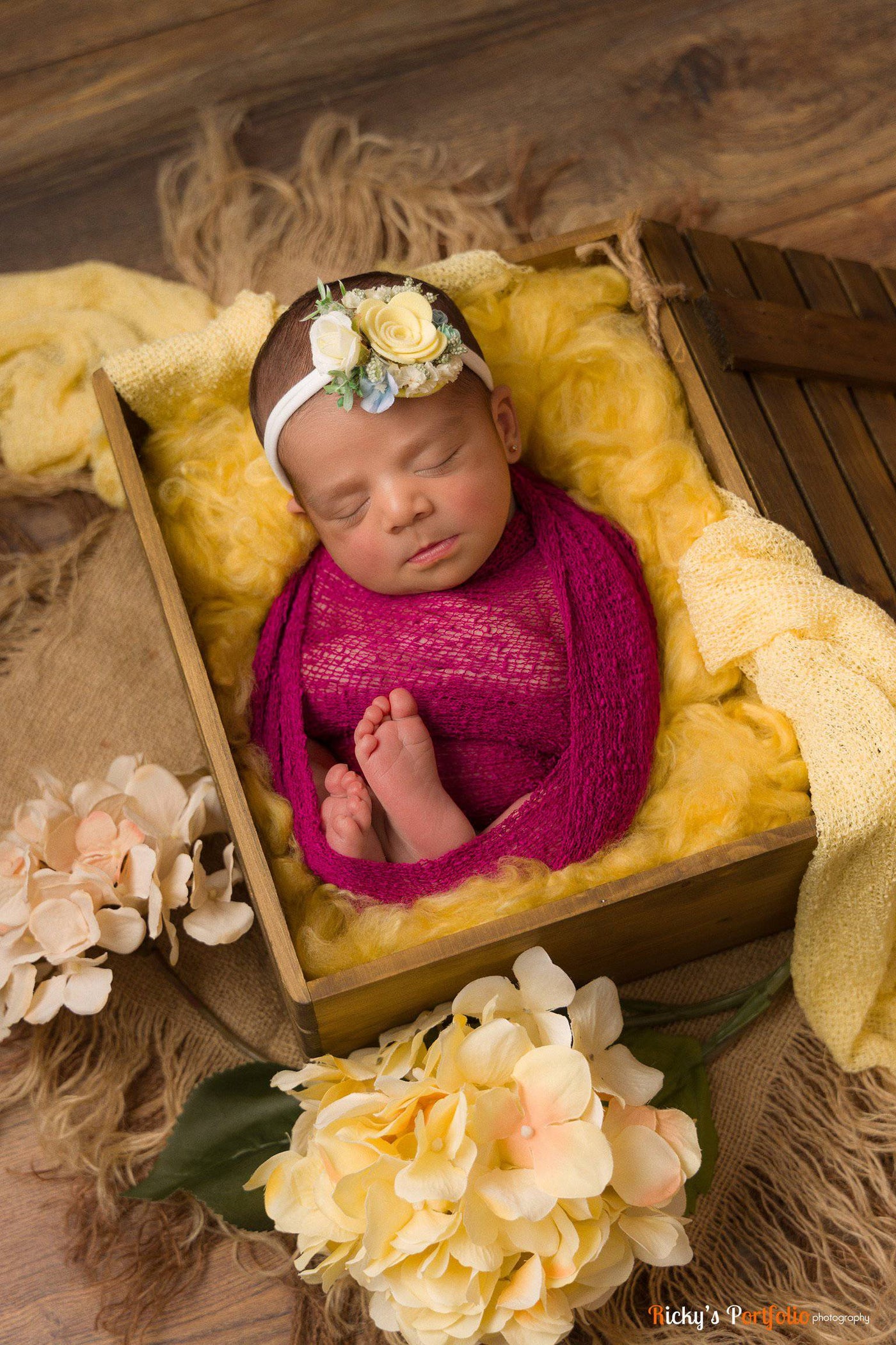 Sunflower Yellow Newborn Fluff Cloud Basket Filler Nest Stuffer - Beautiful Photo Props