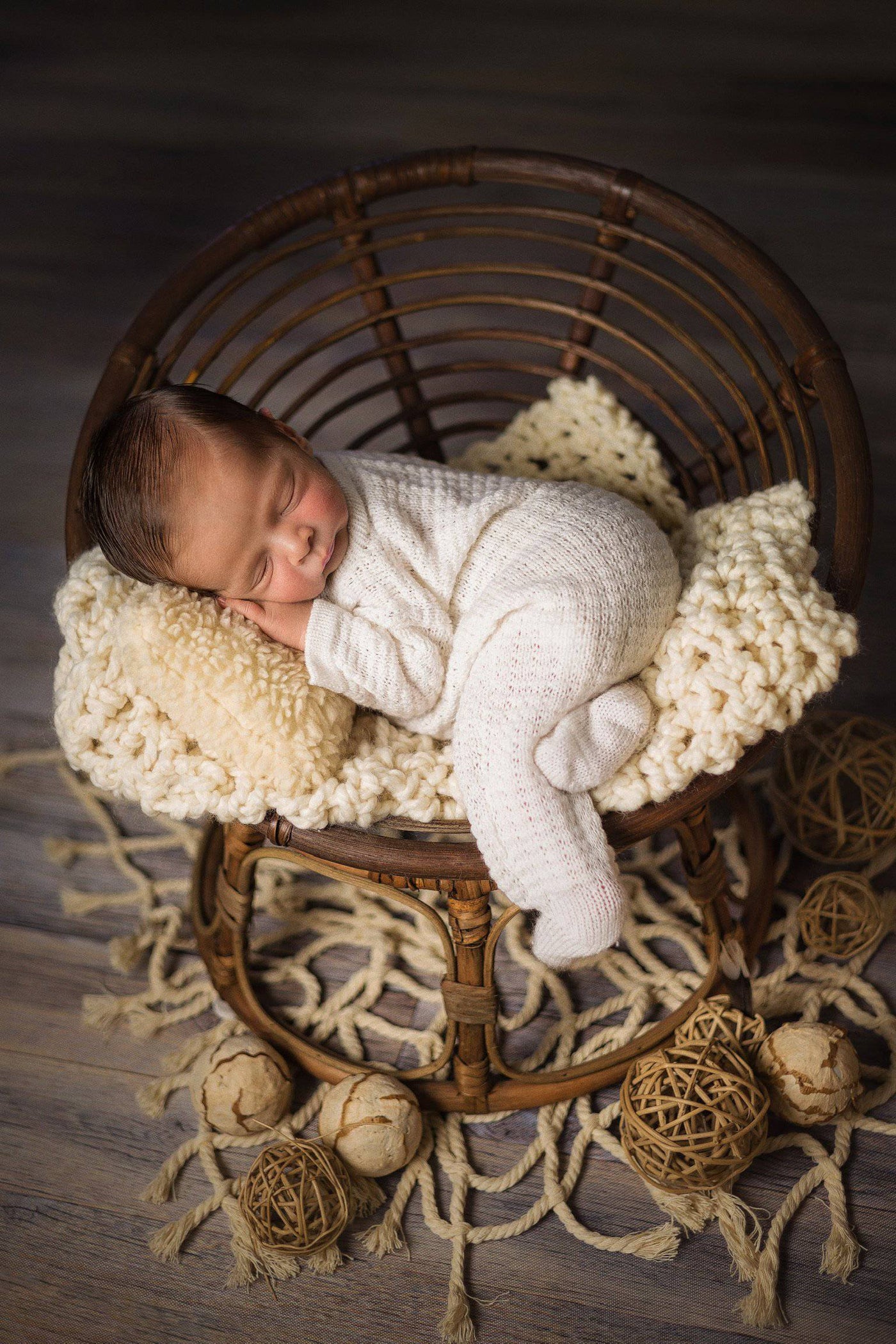 Newborn Cream Baby Blanket - Beautiful Photo Props