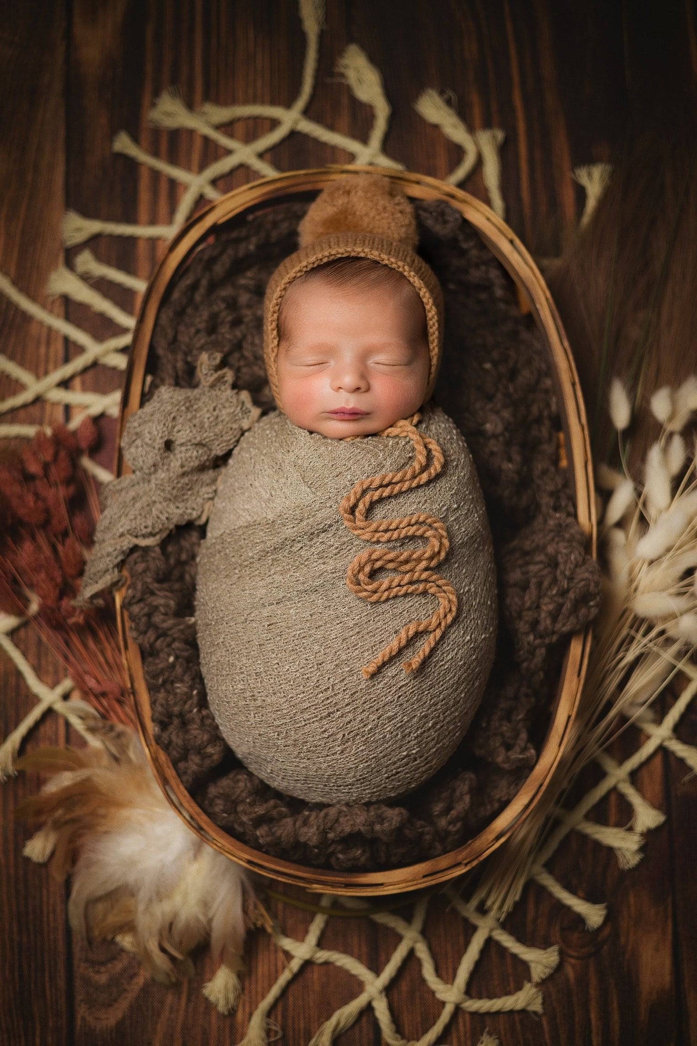 Barley Brown Baby Blanket - Beautiful Photo Props