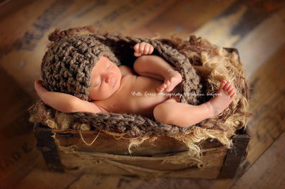 Barley Brown Baby Bowl And Hat Set - Beautiful Photo Props