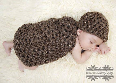 Barley Brown Baby Bowl And Hat Set - Beautiful Photo Props