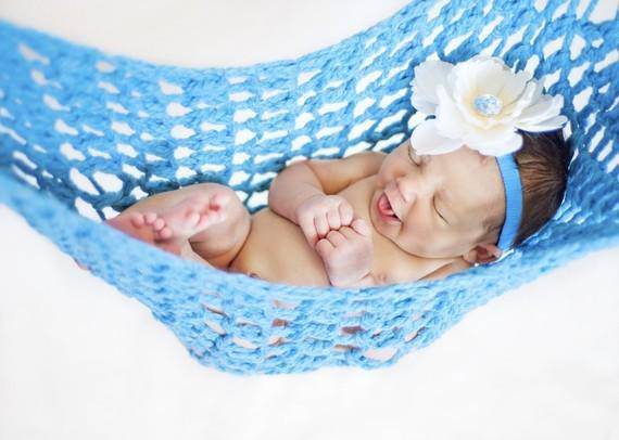 Sky Blue Newborn Hammock Pod - Beautiful Photo Props