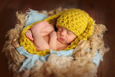 Citron Yellow Baby Bowl And Hat Set - Beautiful Photo Props