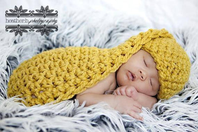 Citron Yellow Baby Bowl And Hat Set - Beautiful Photo Props