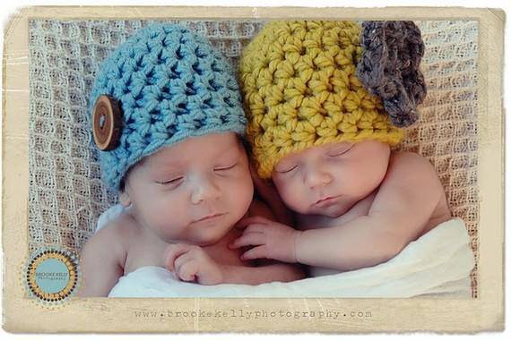 Vintage Twins Newborn Hat Set - Beautiful Photo Props