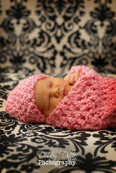 Bubblegum Pink Baby Hat And Cocoon Set - Beautiful Photo Props