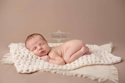 Newborn Cream Baby Blanket - Beautiful Photo Props