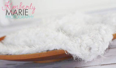 White Fur Baby Blanket - Beautiful Photo Props