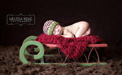 Cranberry Red Puff Baby Blanket - Beautiful Photo Props