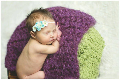 Purple Puff Baby Blanket - Beautiful Photo Props