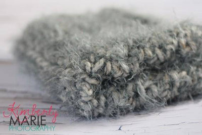 Gray Fur Baby Blanket - Beautiful Photo Props