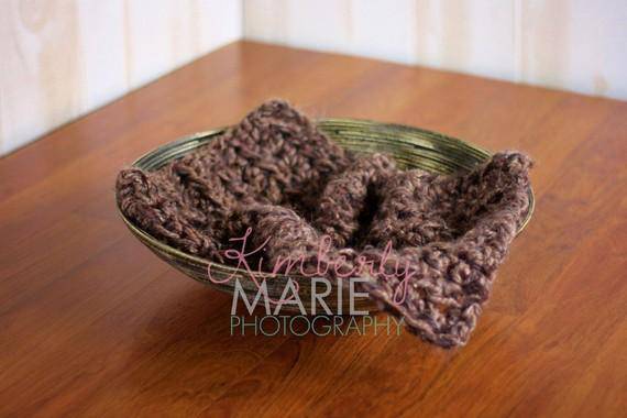 Chocolate Brown Puff Baby Blanket - Beautiful Photo Props