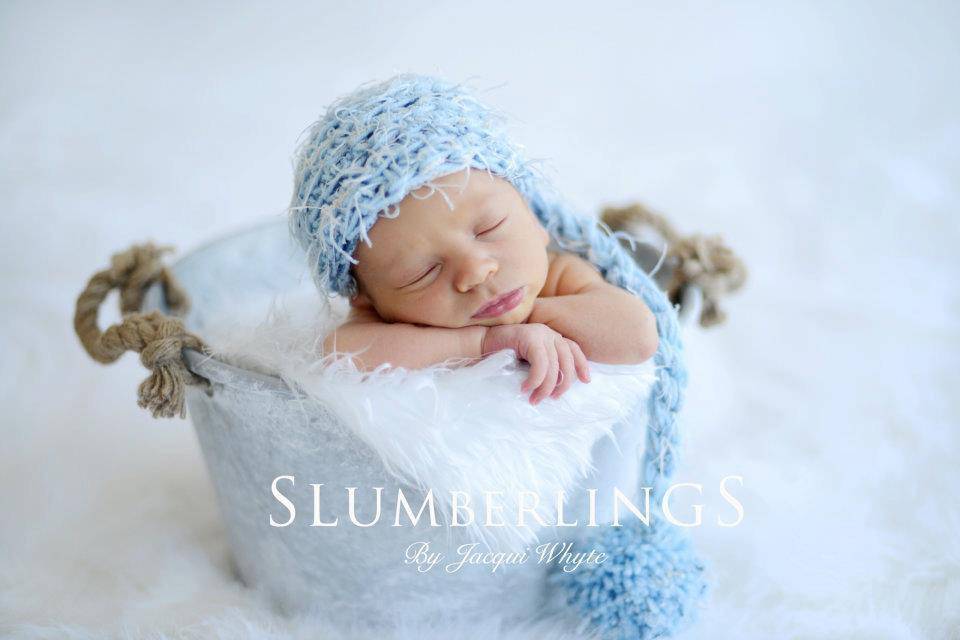 Blue Newborn Pixie Elf Hat - Beautiful Photo Props