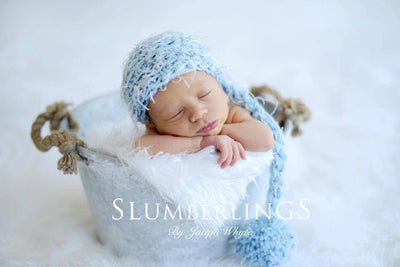 Blue Newborn Pixie Elf Hat - Beautiful Photo Props