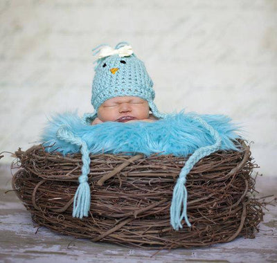 Aqua Blue Mongolian Faux Fur Photography Prop Rug Newborn Baby Toddler - Beautiful Photo Props