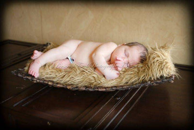 Caramel Brown Mongolian Faux Fur Rug Photography Prop Newborn Baby - Beautiful Photo Props