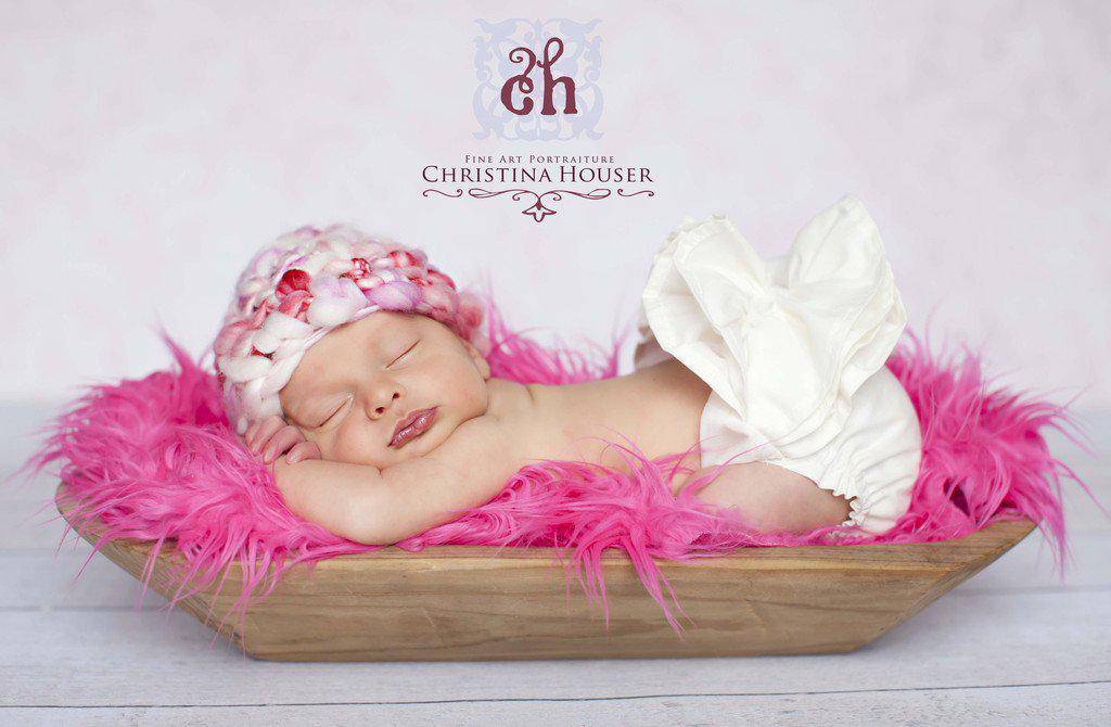 Hot Pink Mongolian Faux Fur Photography Prop Rug Newborn Baby Toddler - Beautiful Photo Props
