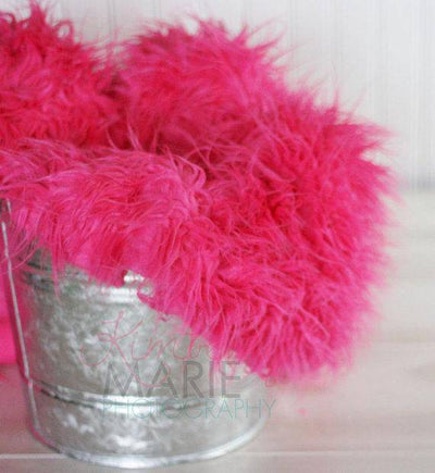 Hot Pink Mongolian Faux Fur Photography Prop Rug Newborn Baby Toddler - Beautiful Photo Props