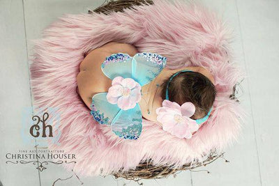 Soft Pink Mongolian Fur Photography Prop Rug Newborn Baby Toddler - Beautiful Photo Props