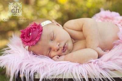 Soft Pink Mongolian Fur Photography Prop Rug Newborn Baby Toddler - Beautiful Photo Props