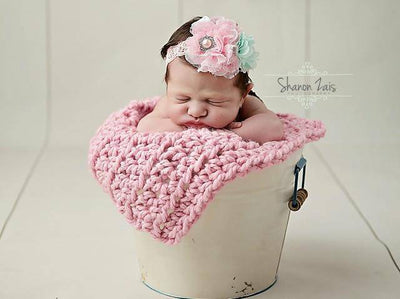 Blossom Pink Baby Blanket - Beautiful Photo Props