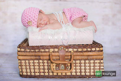 Soft Pink Diaper Cover And Hat Set - Beautiful Photo Props
