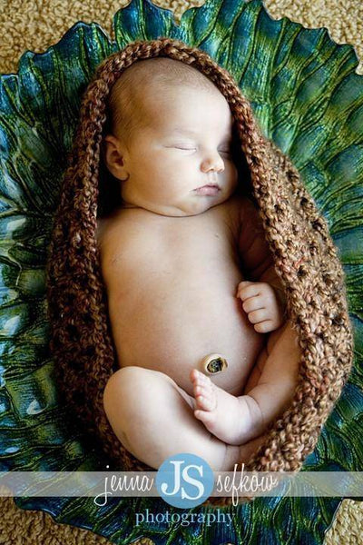 Brown Sugar Newborn Baby Bowl Egg Cocoon - Beautiful Photo Props