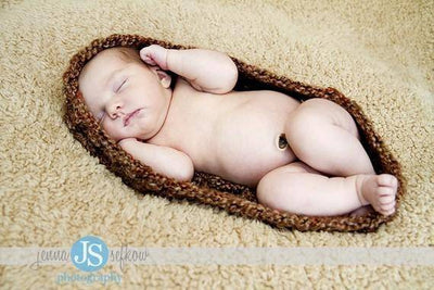 Brown Sugar Newborn Baby Bowl Egg Cocoon - Beautiful Photo Props
