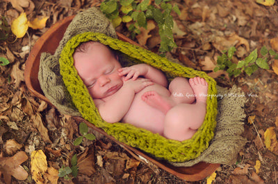 Chunky Baby Bowl Newborn Egg Lemongrass Green - Beautiful Photo Props