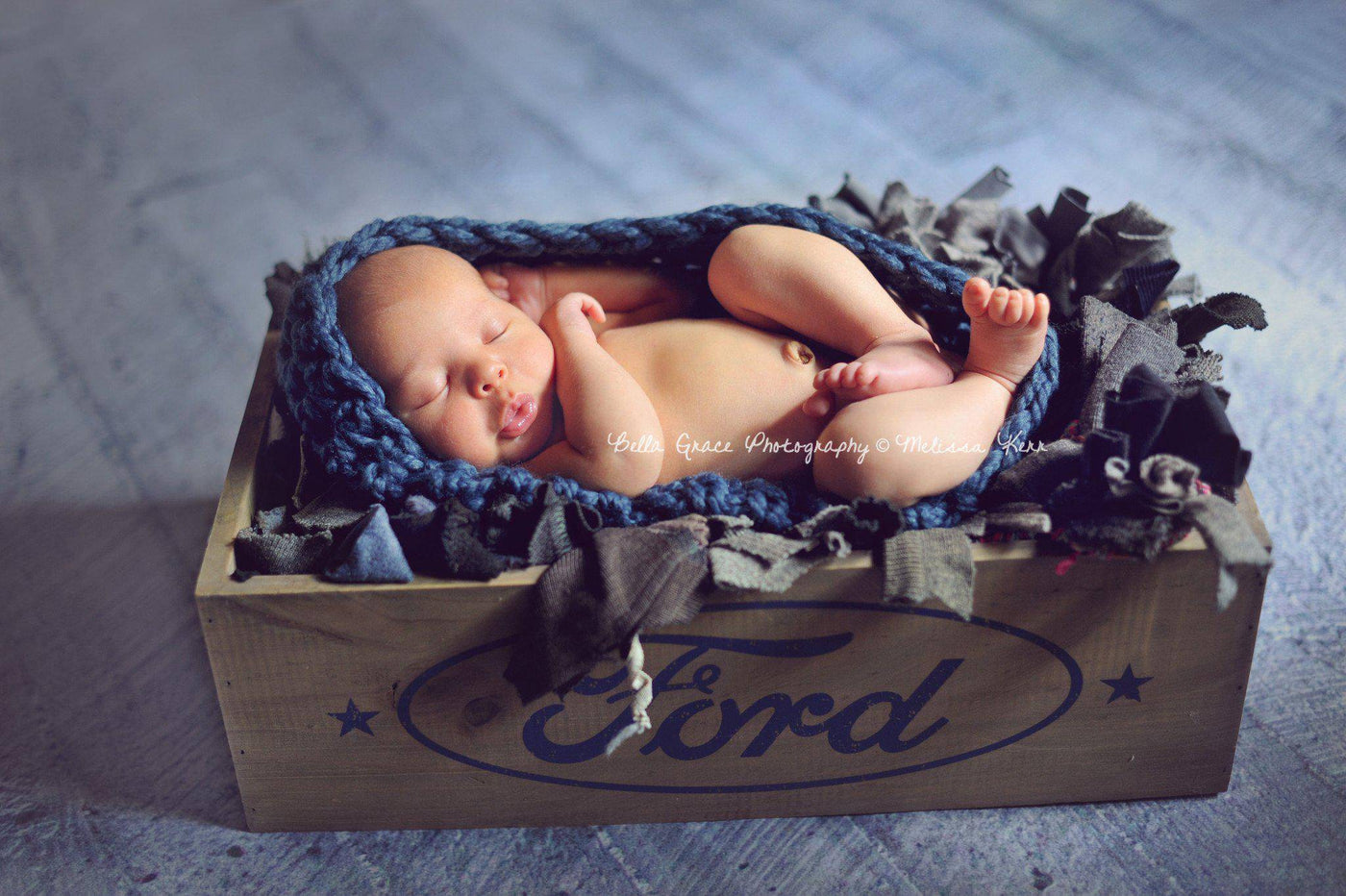 Baby Bowl Newborn Denim Blue Egg - Beautiful Photo Props