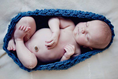 Baby Bowl Newborn Denim Blue Egg - Beautiful Photo Props