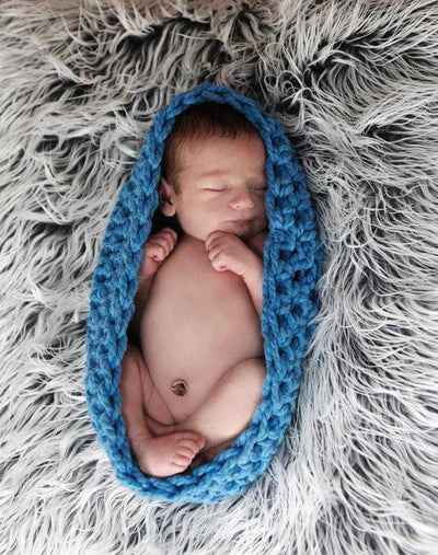 Chunky Baby Bowl Newborn Egg Sky Blue - Beautiful Photo Props