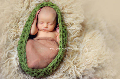 Chunky Baby Bowl Newborn Egg Grass Green - Beautiful Photo Props