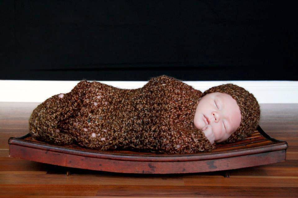 Brown Sugar Baby Cocoon And Hat Set - Beautiful Photo Props
