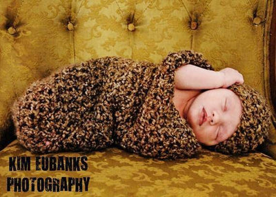 Brown Sugar Baby Cocoon And Hat Set - Beautiful Photo Props