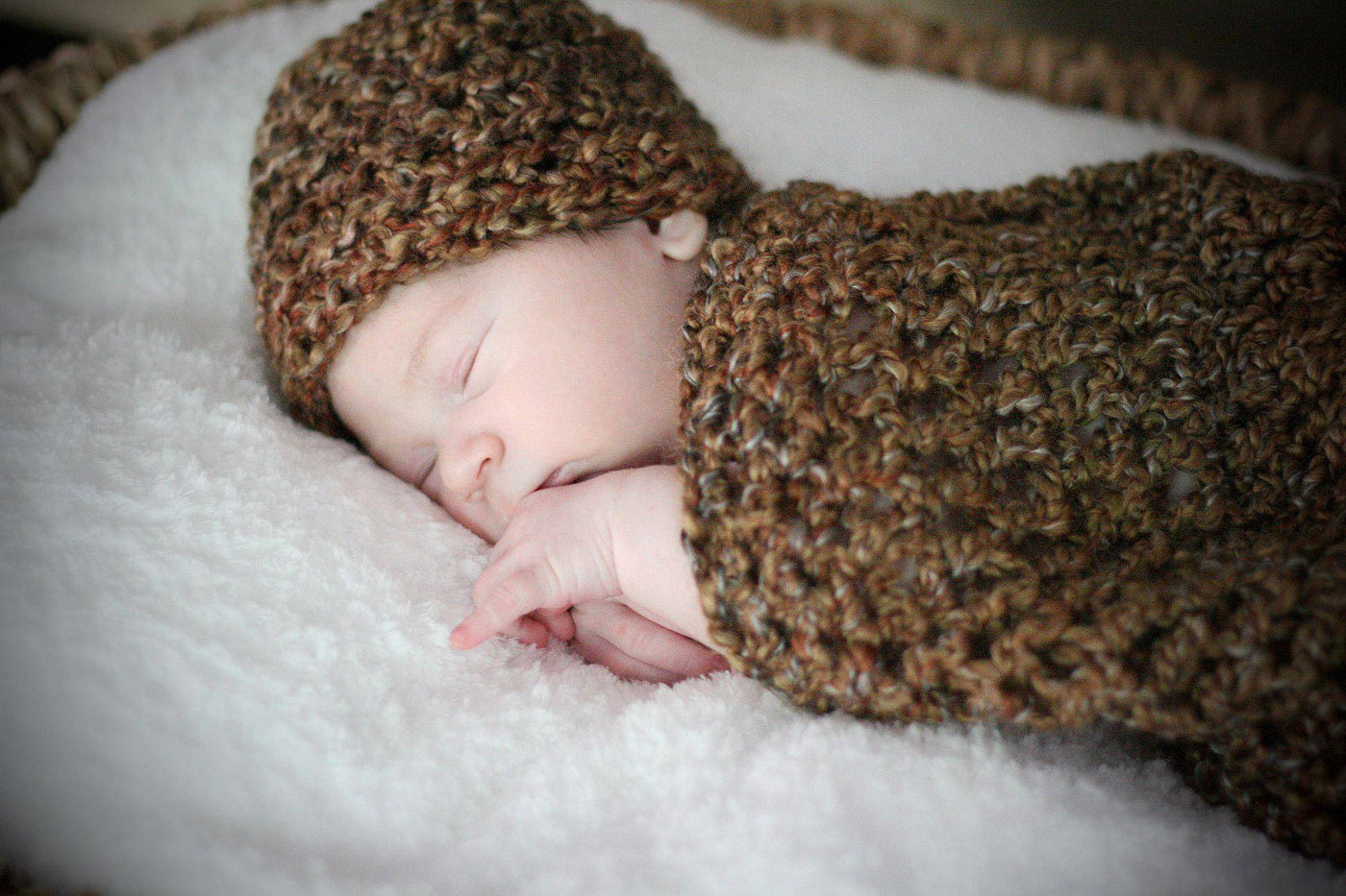 Brown Sugar Baby Cocoon And Hat Set - Beautiful Photo Props