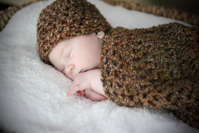 Brown Sugar Baby Cocoon And Hat Set - Beautiful Photo Props