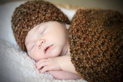 Brown Sugar Baby Cocoon And Hat Set - Beautiful Photo Props