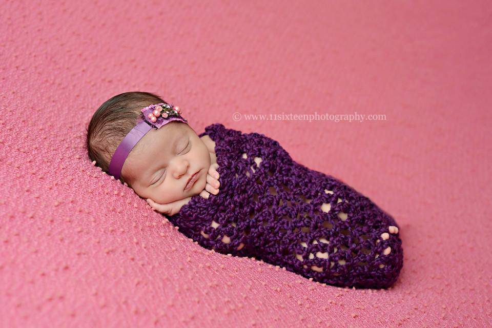 Purple Grape Newborn Baby Cocoon - Beautiful Photo Props