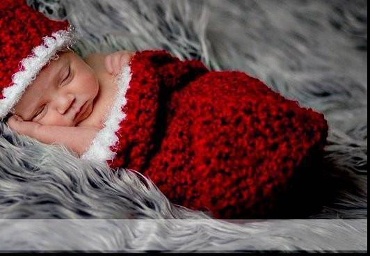 Santa Claus Newborn Cocoon - Beautiful Photo Props