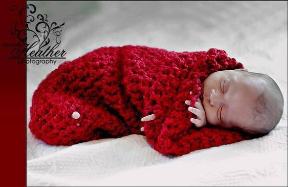 Newborn Red Cocoon - Beautiful Photo Props